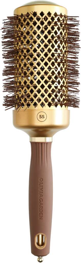 Olivia Garden Expert Blowout Shine avec poils ondulés Or & Brun
