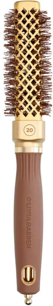 Olivia Garden Expert Blowout Straight avec poils ondulés Gold & Braun