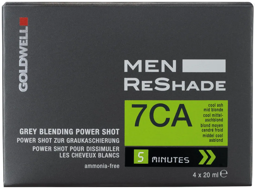 Goldwell Men Reshade Shots 4x20ml - 5CA Châtain cendré clair