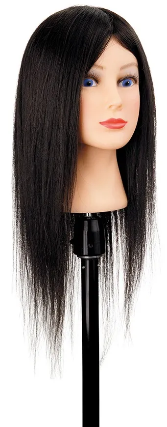 Tête d’entraînement Xanitalia pour cheveux moyens, longueur 35/40 cm