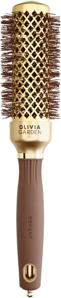 Olivia Garden Expert Blowout Shine avec poils ondulés Or & Brun