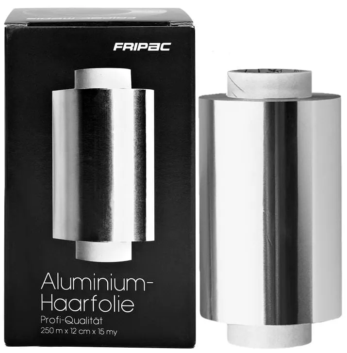 Fripac Aluminium-Hairfoil 12 cm x 250 m 15 my argent