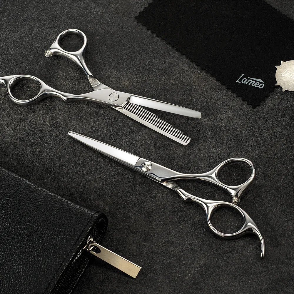 Xanitalia Lameo Stage Pro Set de ciseaux Offset Argent 6"