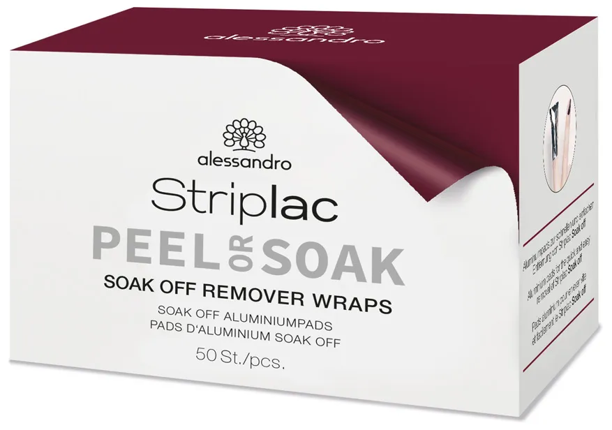 Alessandro Striplac Peel Or Soak Pads en aluminium Soak Off
