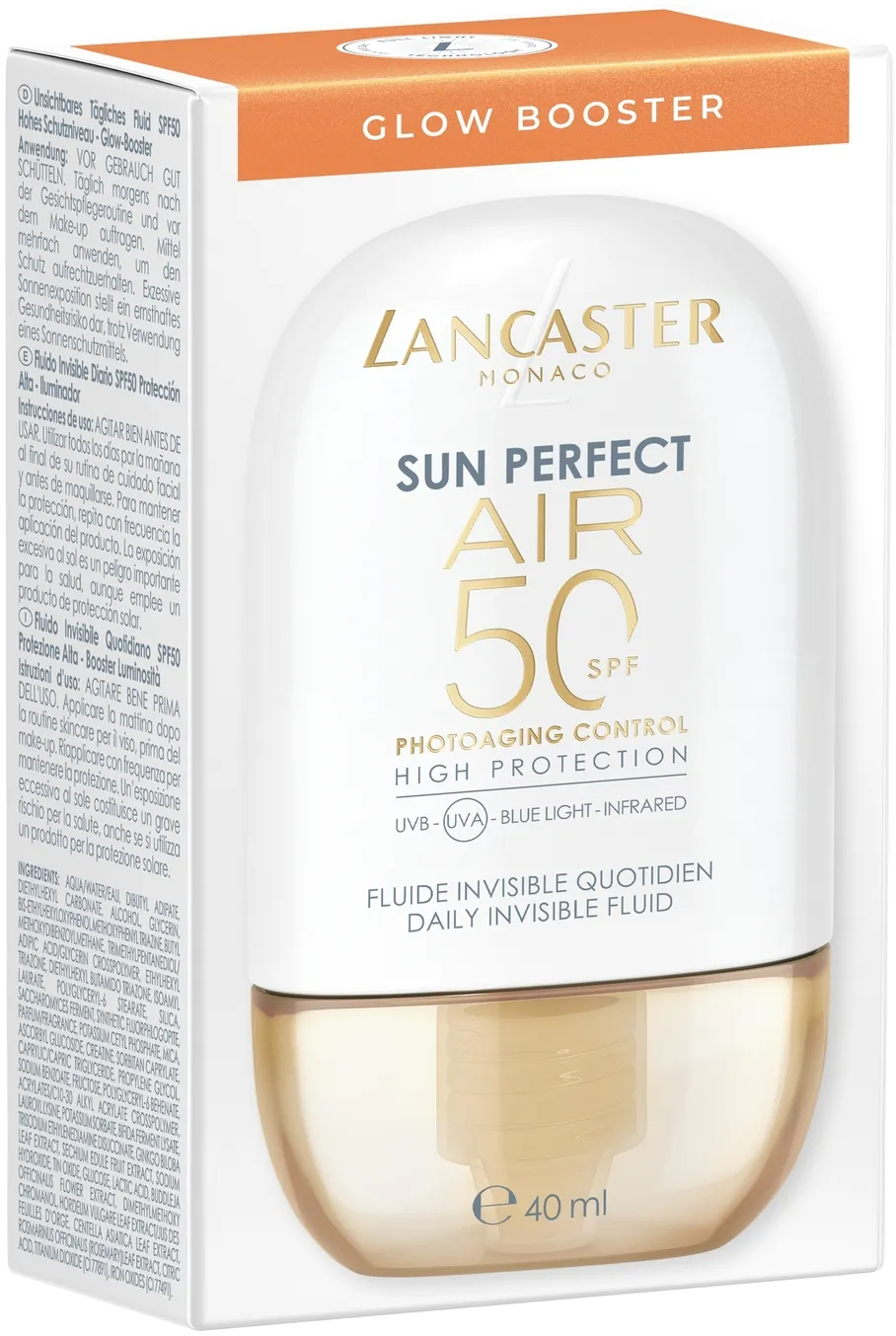 Lancaster Sun Perfect AIR Fluide Invisible Quotidien SPF50 Glow Booster
