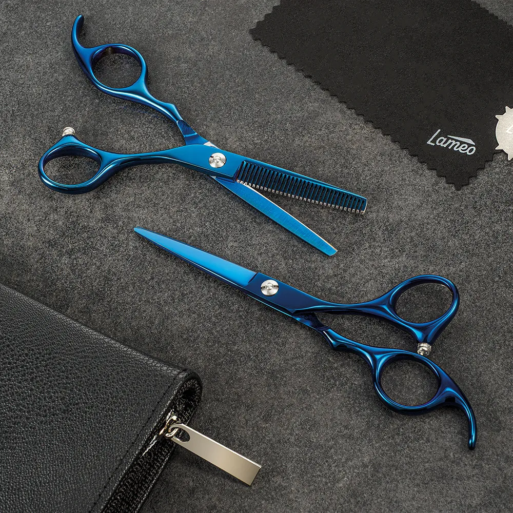 Xanitalia Lameo Stage Pro Set de ciseaux Offset Bleu 6"