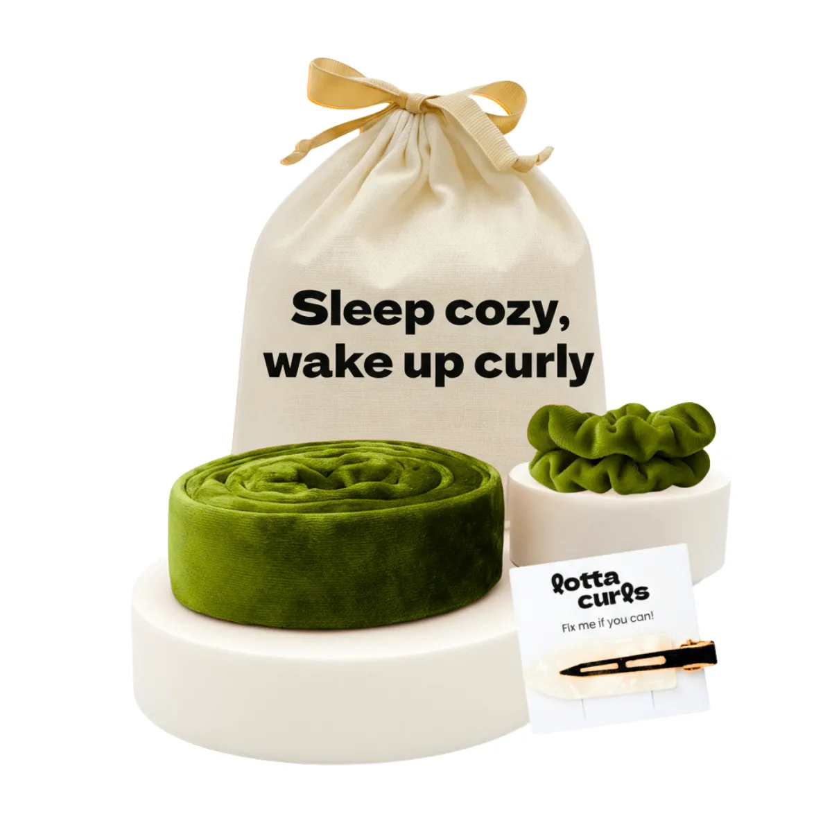 Lotta Curls Ruban de Curling Sans Chaleur Noble Olive