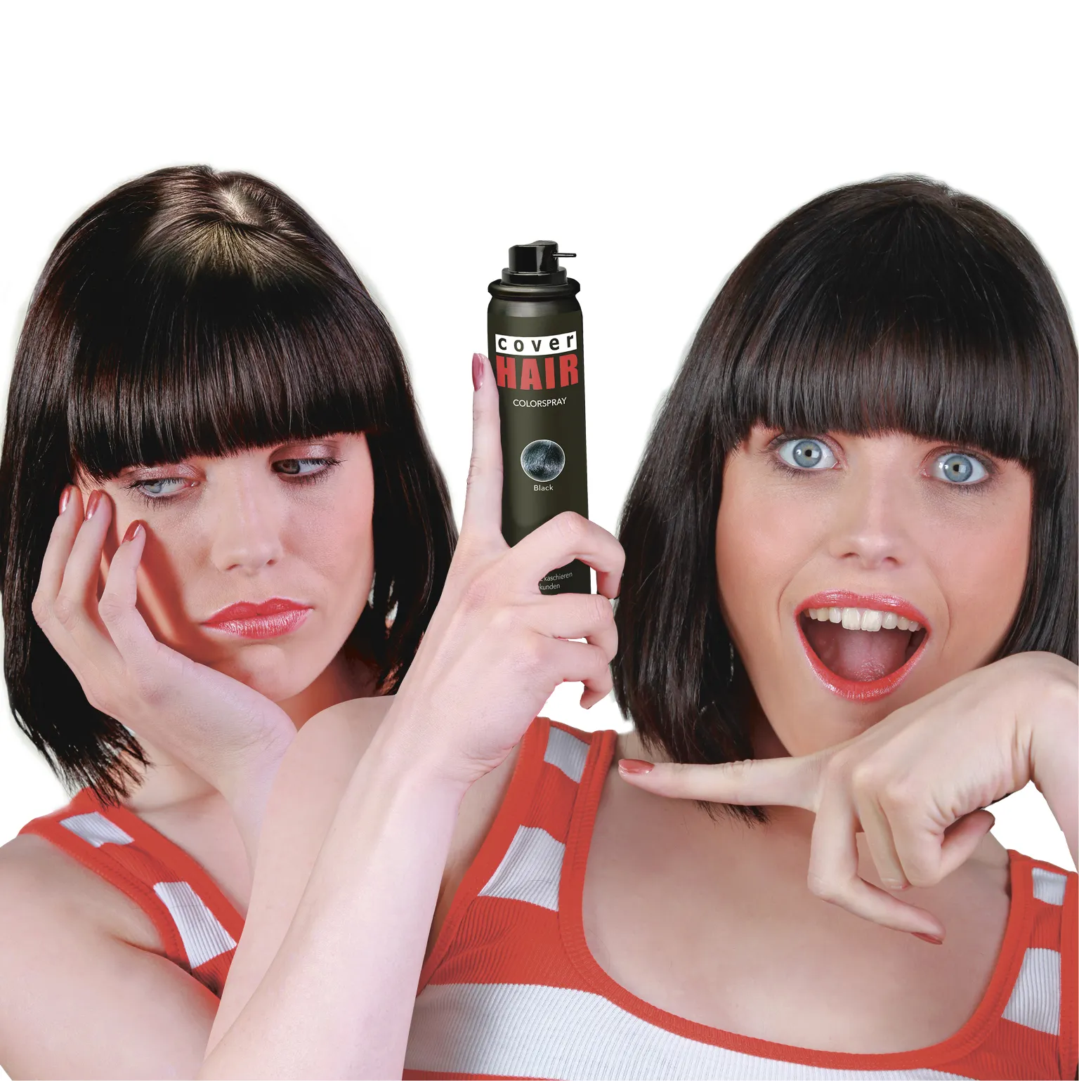 Cover Hair Color Spray - Noir