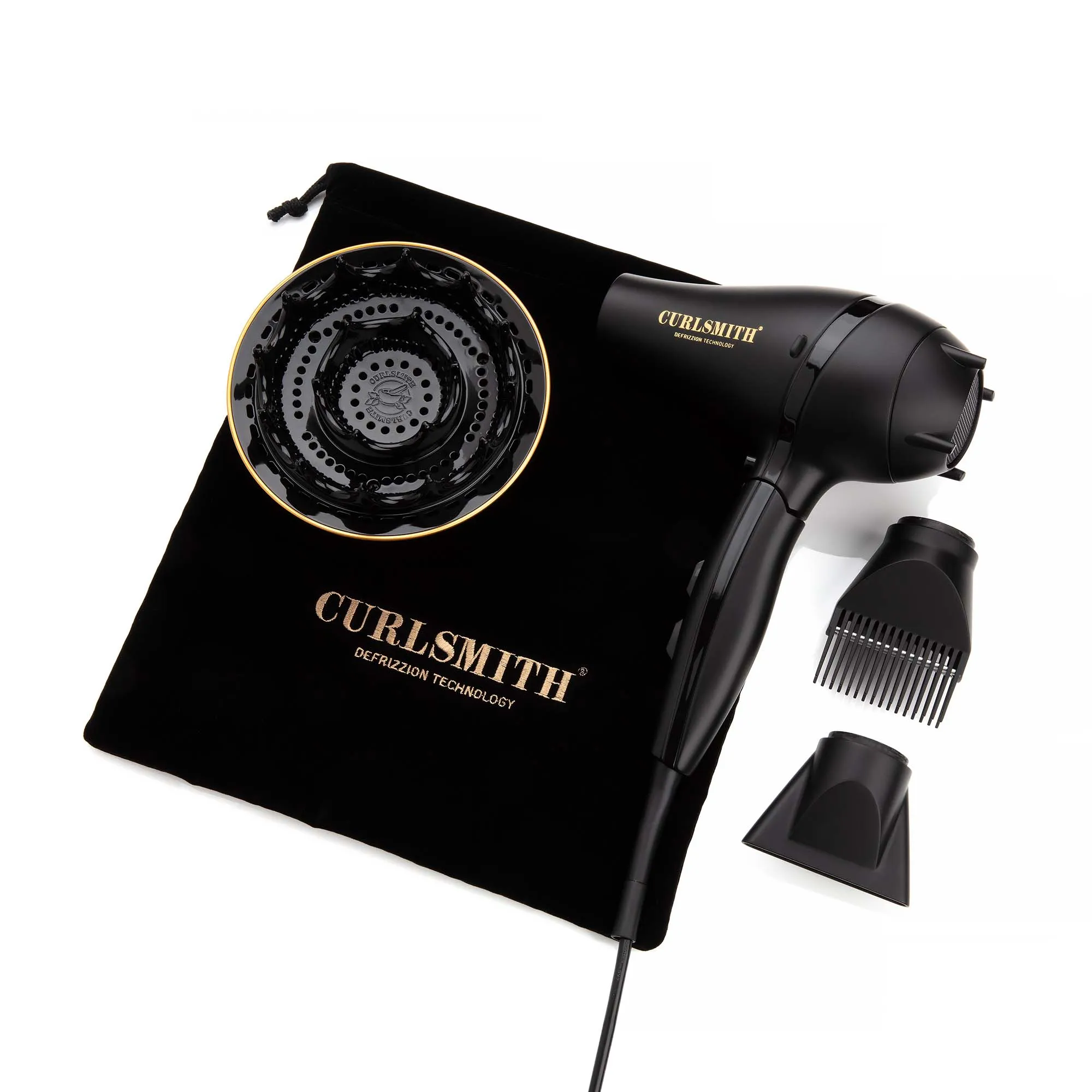 Hot Tools Curlsmith Travel Defrizzion Sèche-cheveux avec diffuseur XL