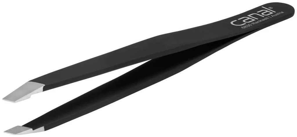 Canal Pince à épiler oblique inoxydable - Blanc