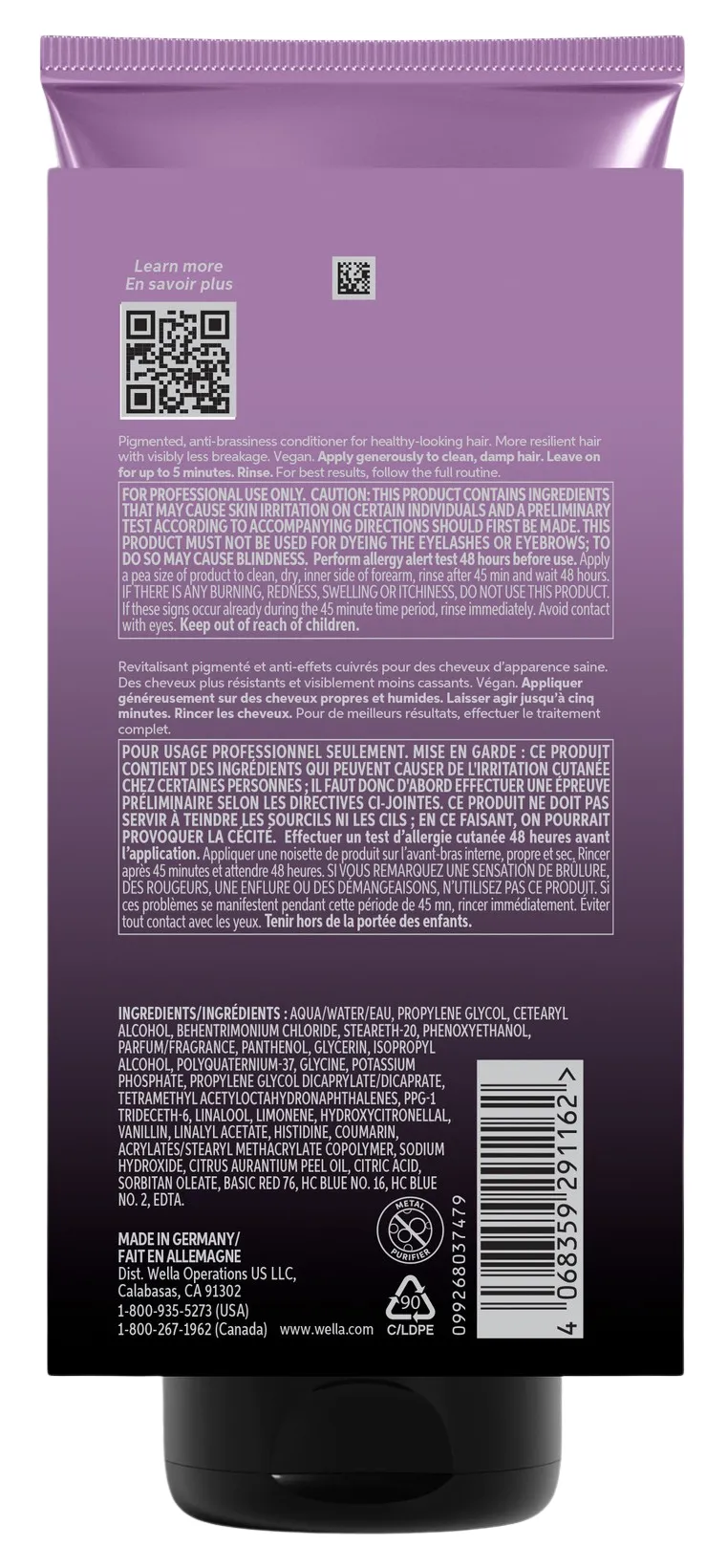 Wella Professionals Ultimate Color Après-shampooing pour cheveux blonds