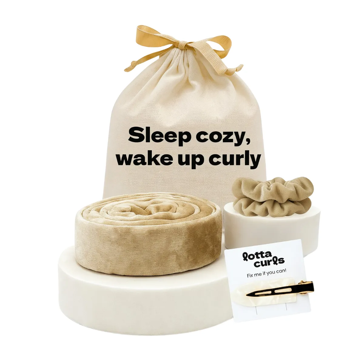 Lotta Curls Ruban de Curling Sans Chaleur Shiny Beige