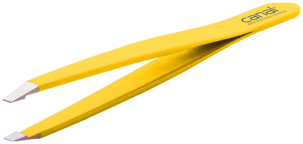 Canal Pince à épiler droite inoxydable 9cm - satin