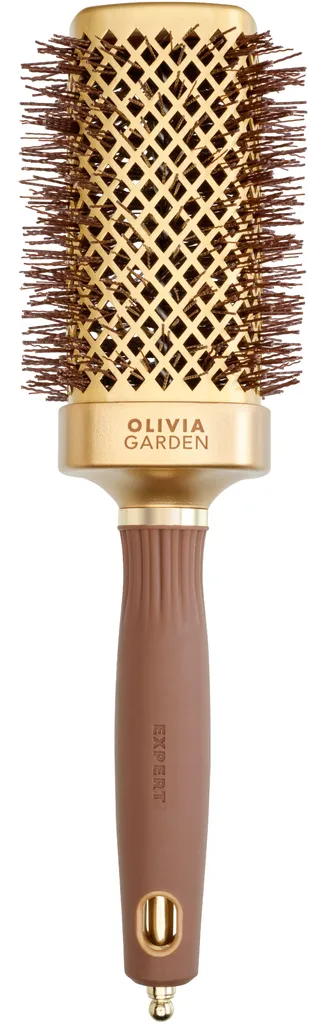 Olivia Garden Expert Blowout Straight avec poils ondulés Gold & Braun