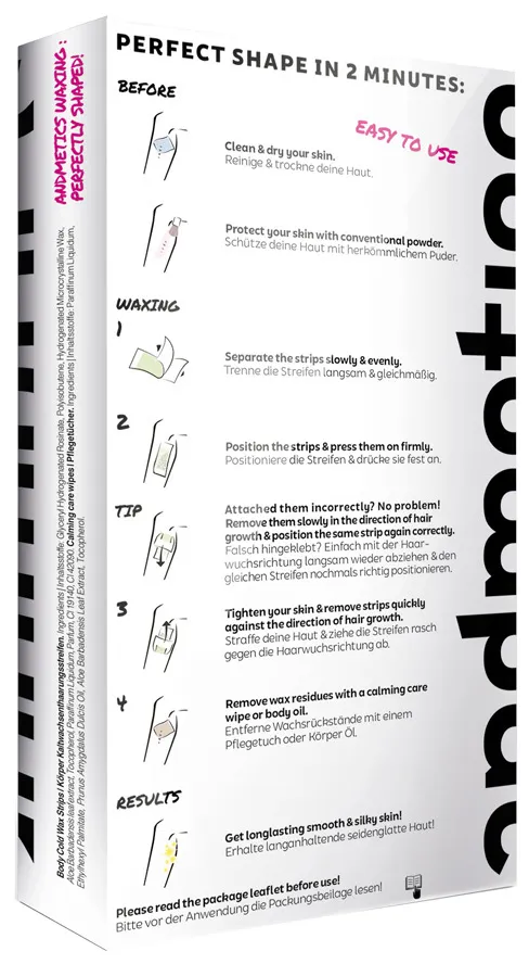 andmetics Bandes de cire Corps