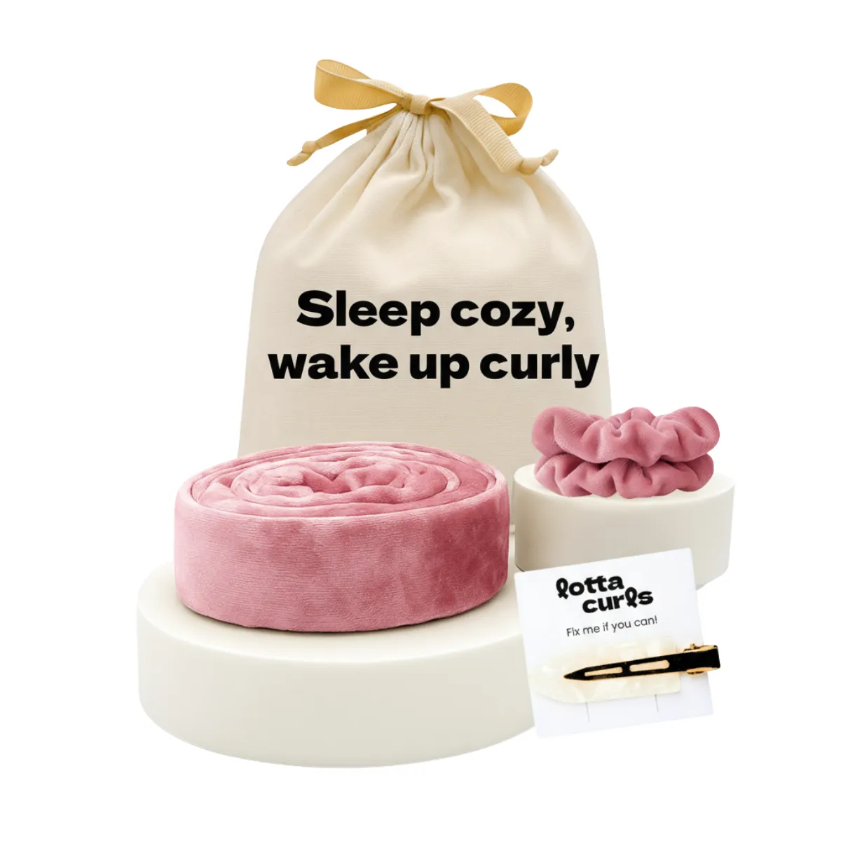 Lotta Curls Ruban de Curling Sans Chaleur Cheeky Blush