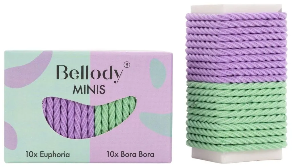 Bellody Mini élastiques à cheveux - Menthe & Violet
