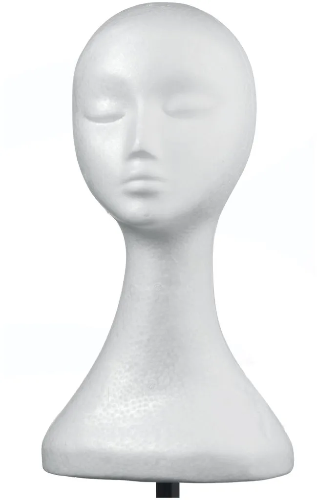 Comair Buste de tête en mousse pour femme, blanc, 39,5 cm