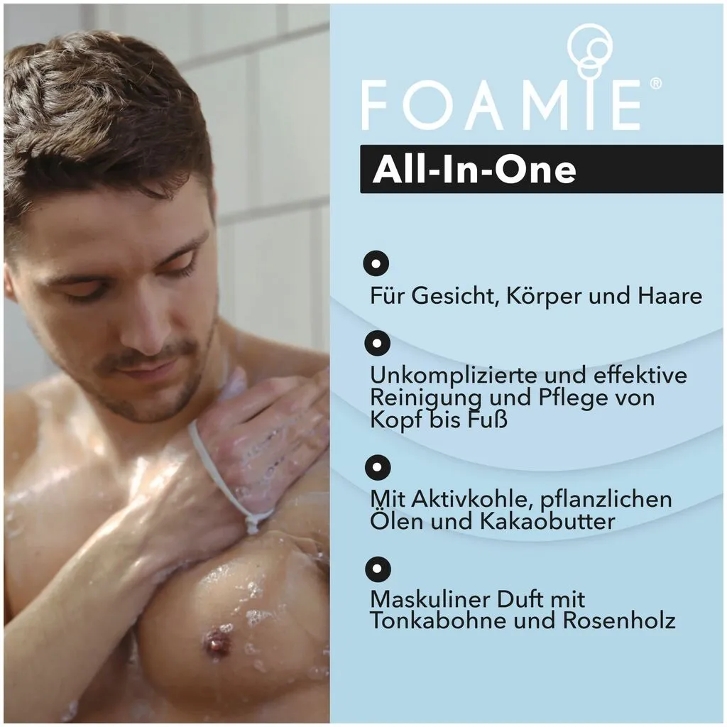 Foamie 3 en 1 Soin douche solide pour hommes - What A Man