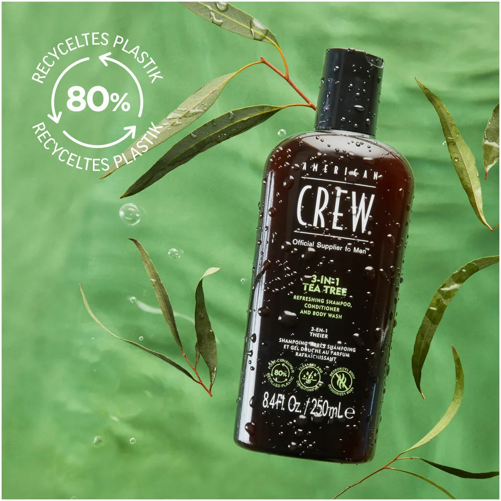 American Crew 3 in 1 Tea Tree Shampoo - 250 ml