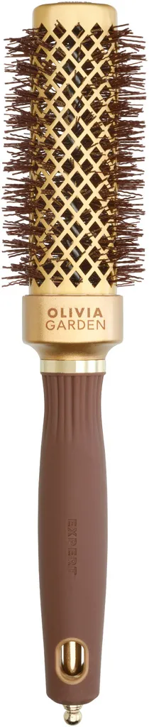 Olivia Garden Expert Blowout Straight avec poils ondulés Gold & Braun