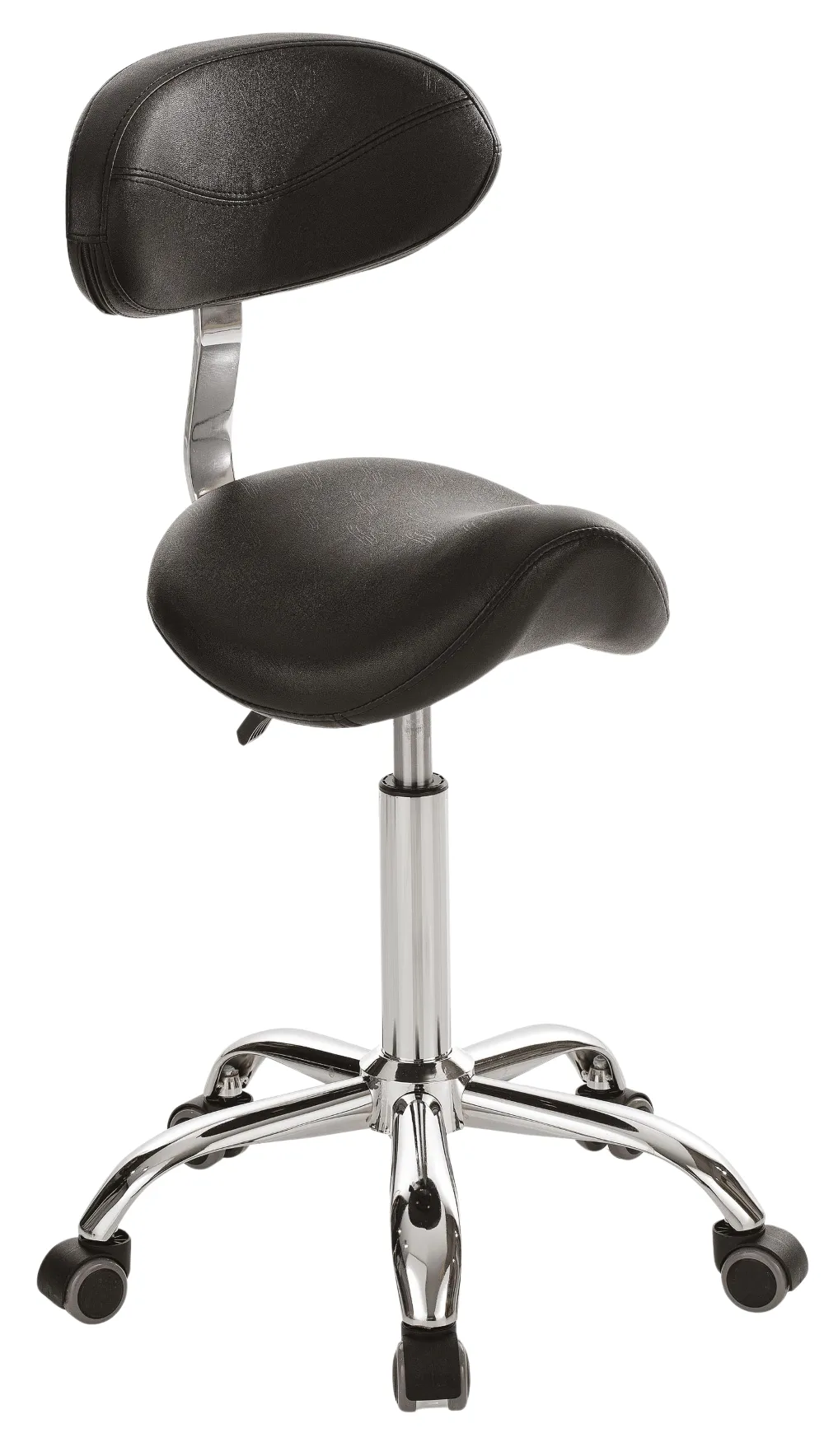 Tabouret Selle Avec Dossier Noir