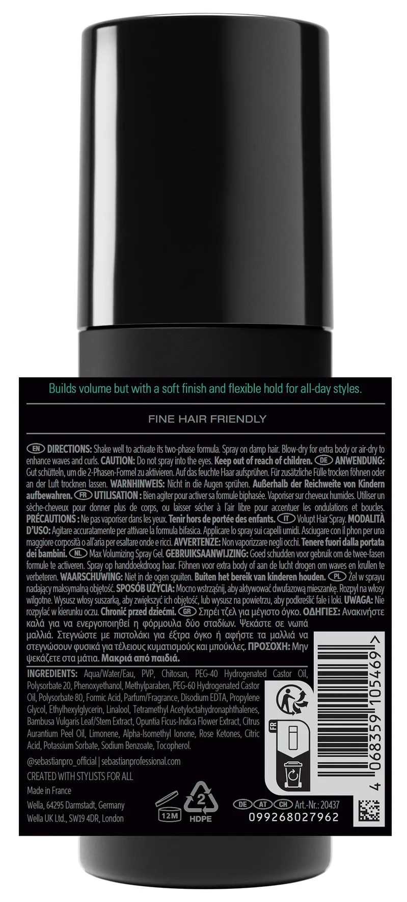 Sebastian Volupt Spray Gel volumisant