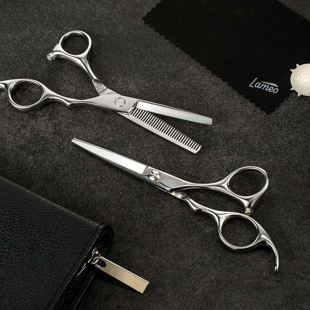 Xanitalia Stage Pro Set Offset Silver 5,5" Set professionnel de ciseaux de coiffure