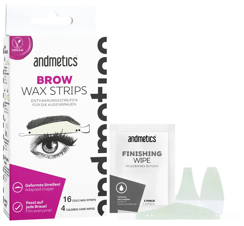 andmetics Bandes de cire Sourcils Femme