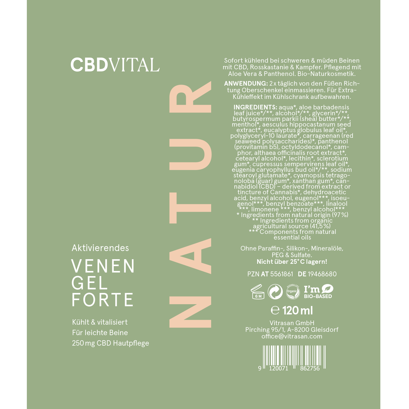 CBD VITAL Gel pour veines FORTE