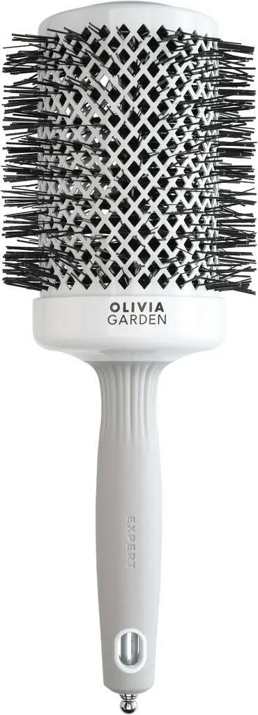Olivia Garden Expert Blowout Shine Brosse ronde blanc & gris
