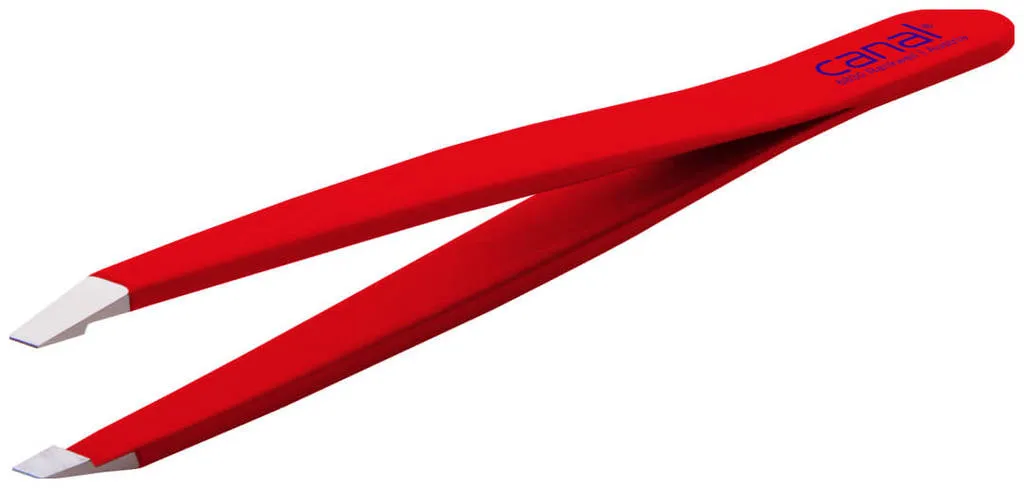 Canal Pince à épiler droite inoxydable 9cm - satin
