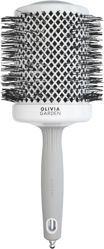Olivia Garden Expert Blowout Shine Brosse ronde blanc & gris