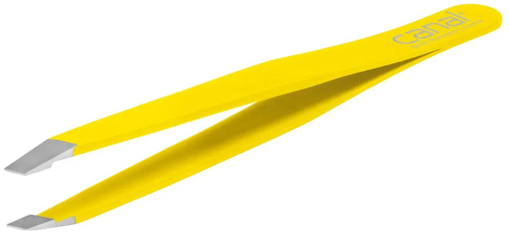 Canal Pince à épiler oblique inoxydable - Blanc