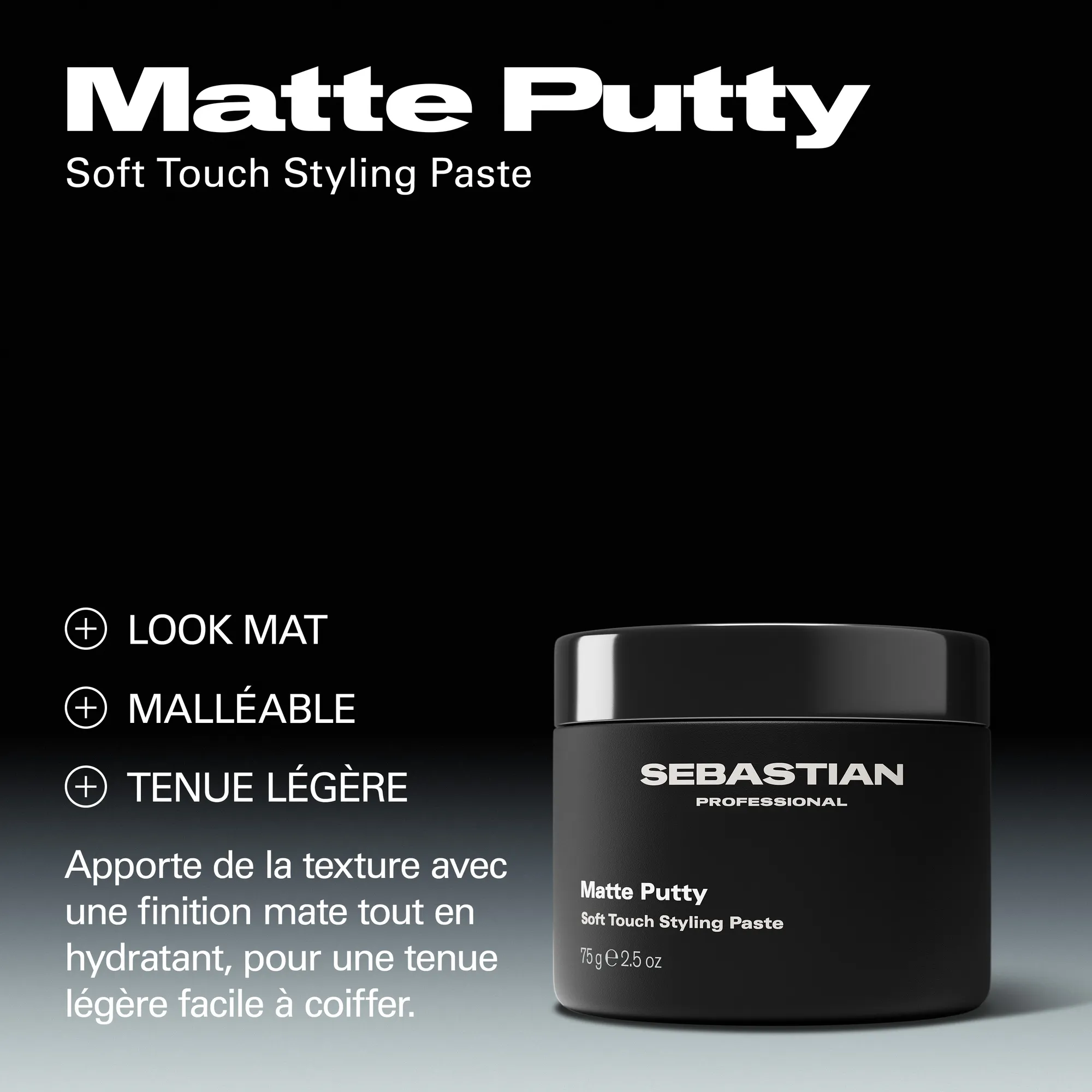 Sebastian Matte Putty Pâte de coiffage Soft Touch