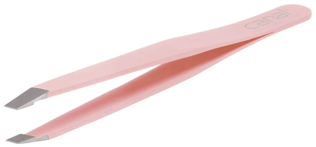 Canal Pince à épiler oblique inoxydable - Blanc