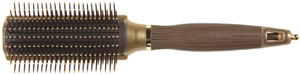 Olivia Garden Expert Style Control avec poils en nylon or & brun