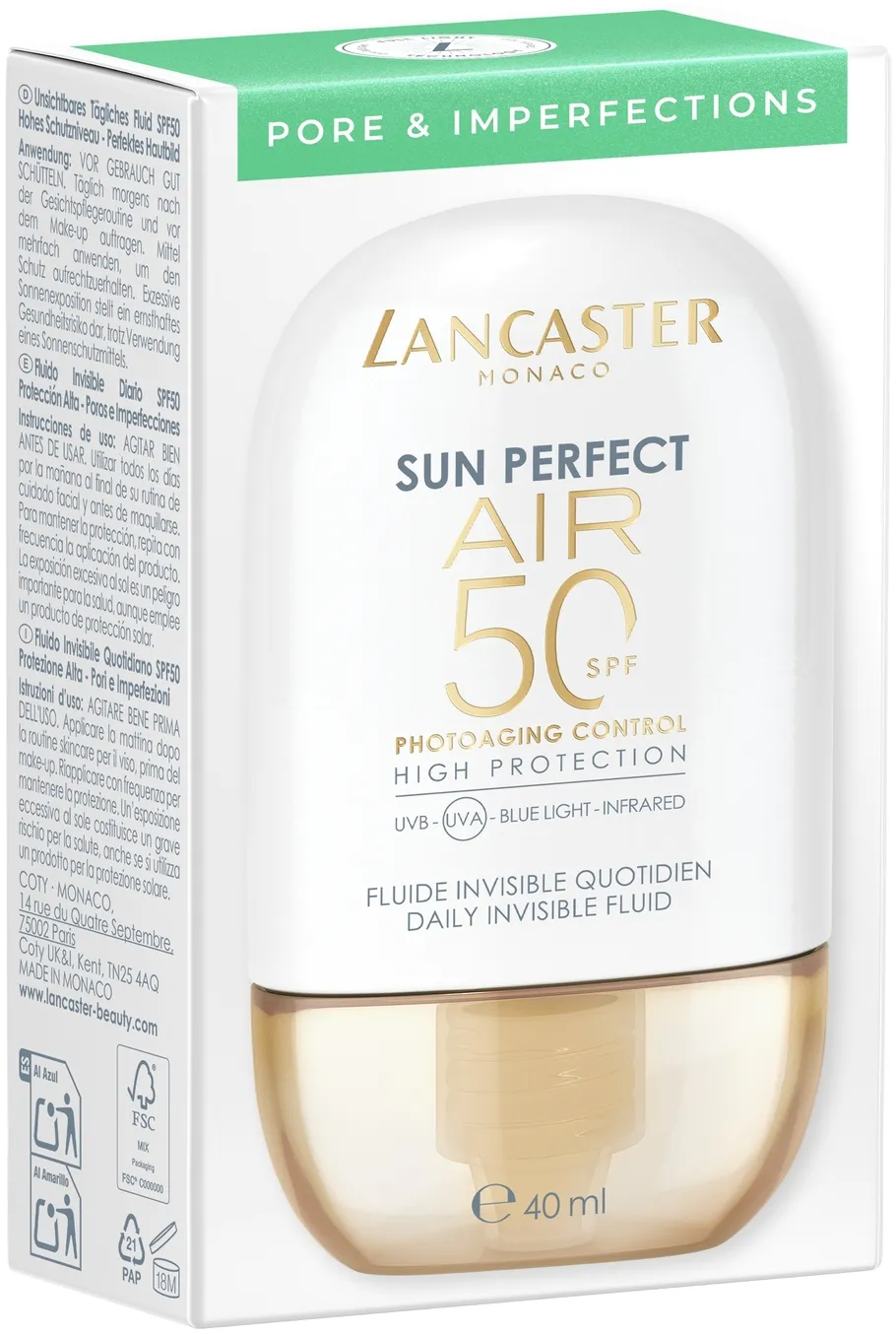 Lancaster Sun Perfect AIR Fluide Invisible Quotidien SPF50