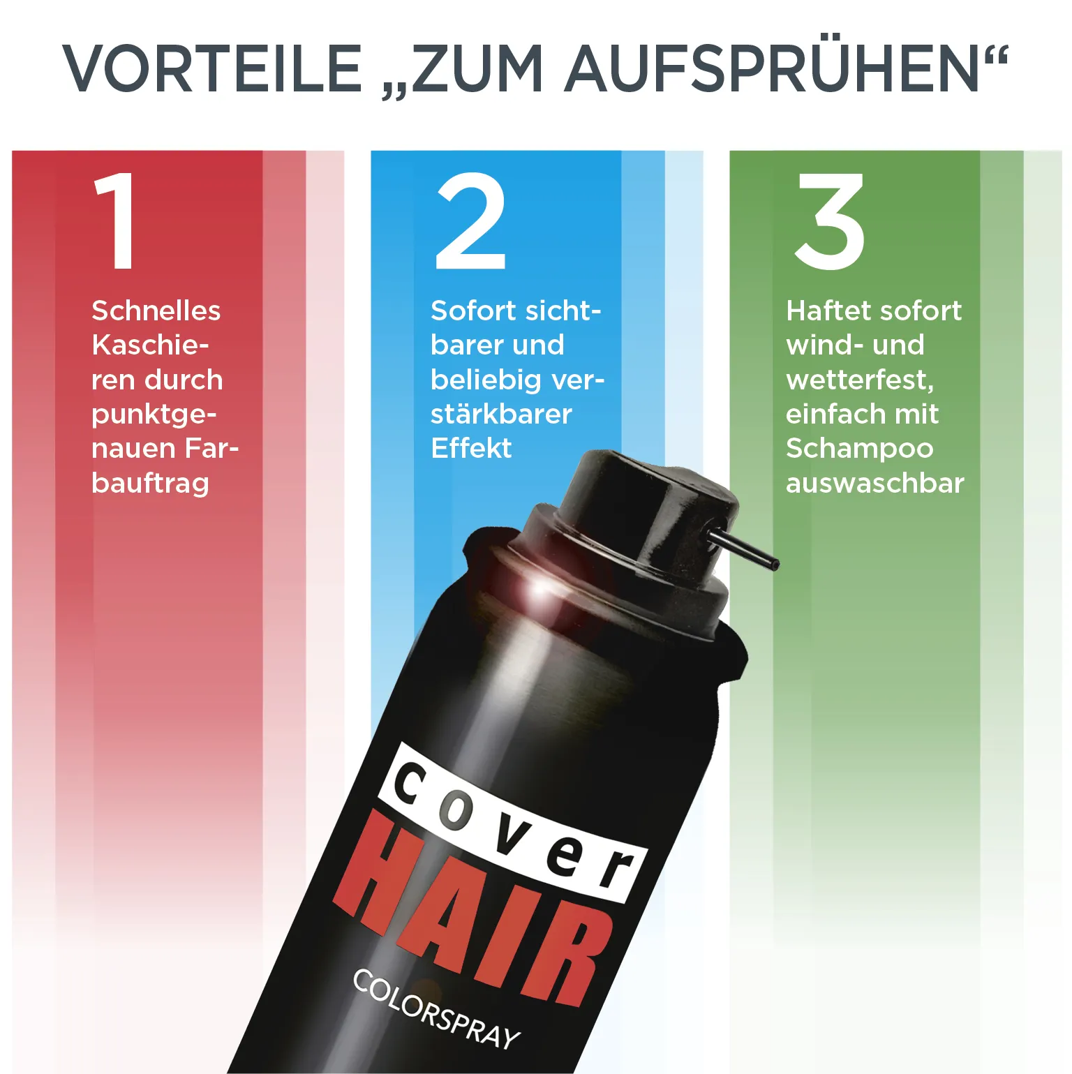 Cover Hair Color Spray - Noir