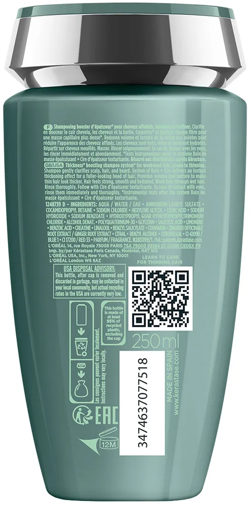 Kérastase Genesis Homme Bain de Masse Epaississant