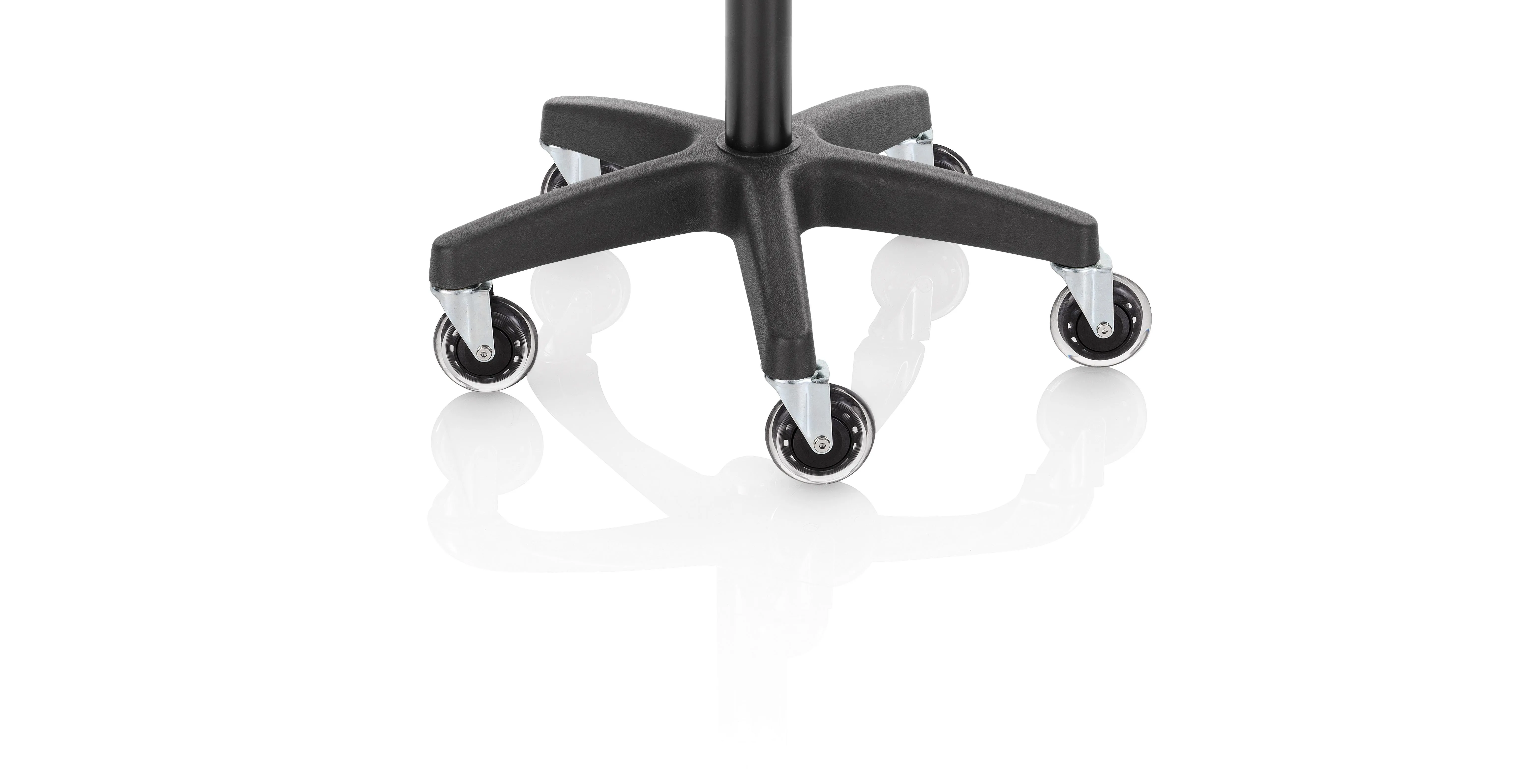 Ideal Pro Standard Saddle Tabouret En Similicuir Noir Base En Nylon Noir