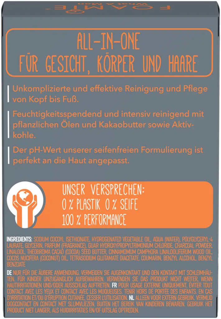 Foamie 3 en 1 Soin douche solide pour hommes - What A Man