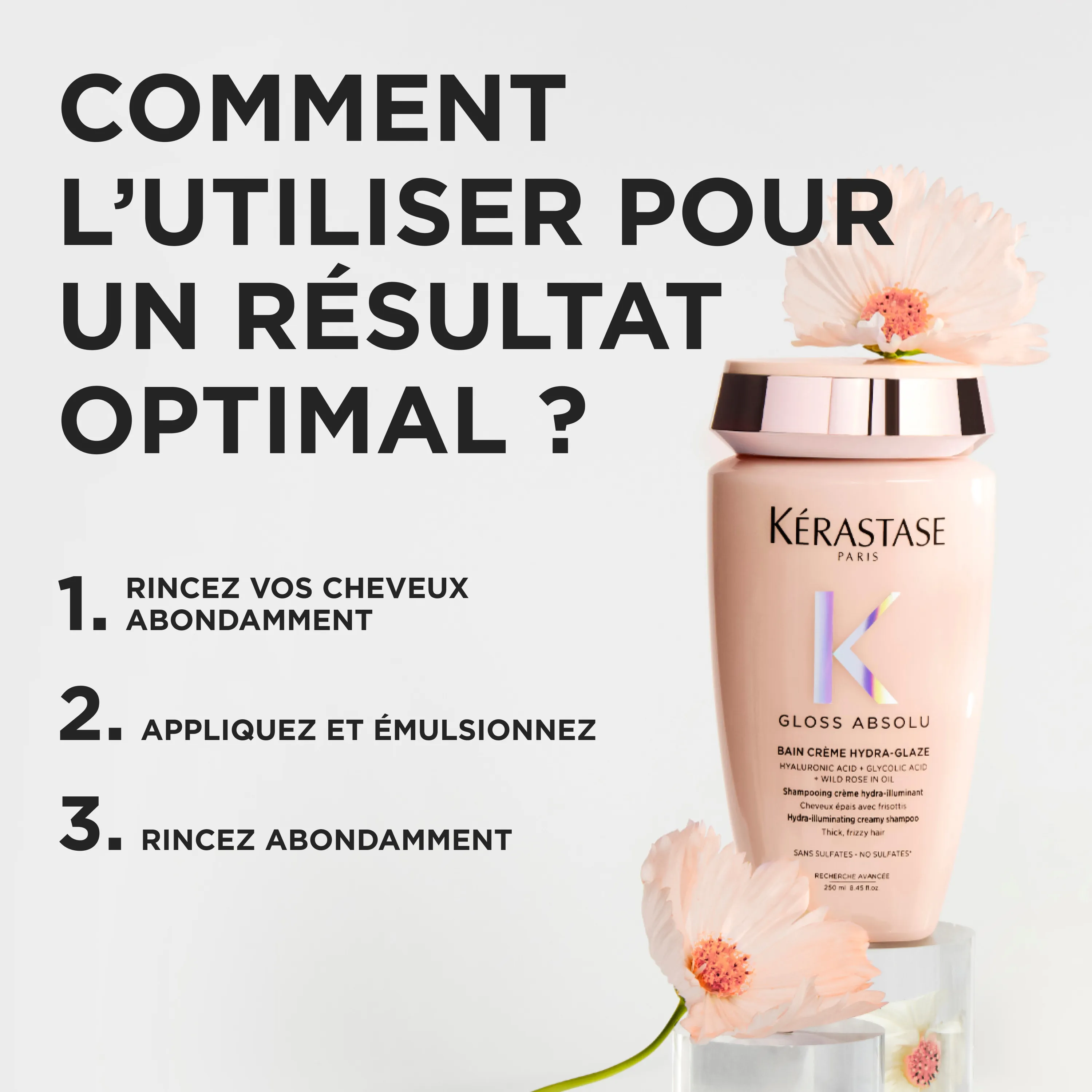 Kérastase Gloss Absolu Bain Crème Hydra Glaze Shampooing