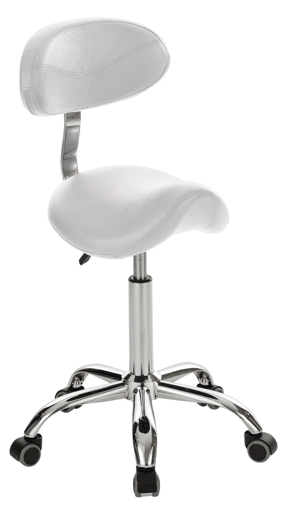 Tabouret Selle Avec Dossier Blanc