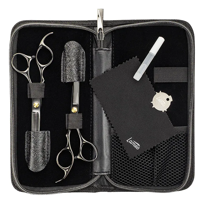 Xanitalia Lameo Stage Pro Set de ciseaux Offset Noir 5,5"