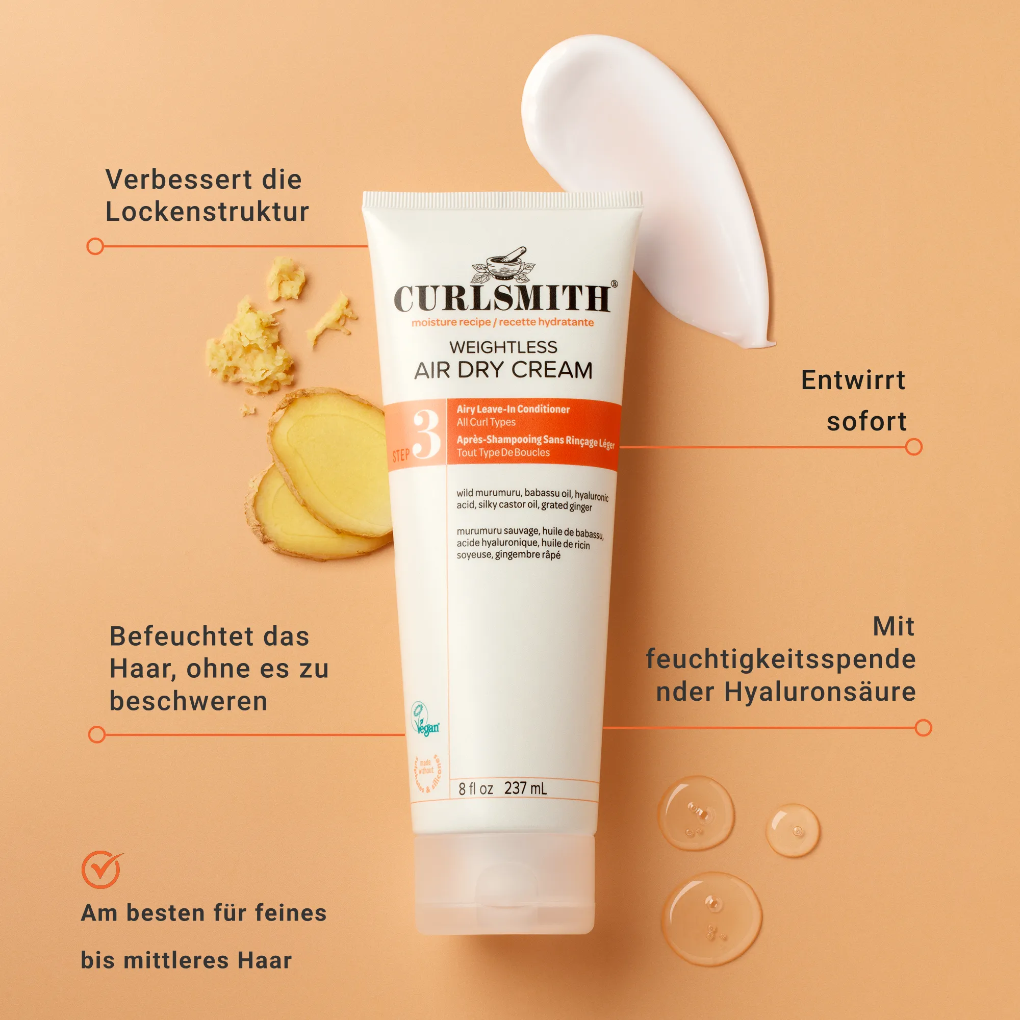 CURLSMITH Weightless Air Dry Cream