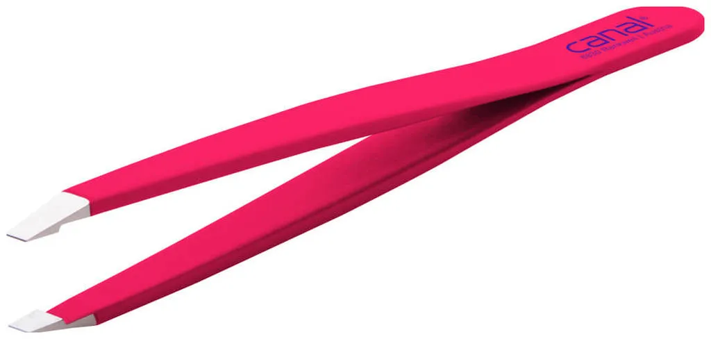 Canal Pince à épiler droite inoxydable 9cm - satin
