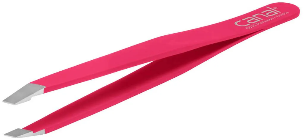 Canal Pince à épiler oblique inoxydable - Blanc