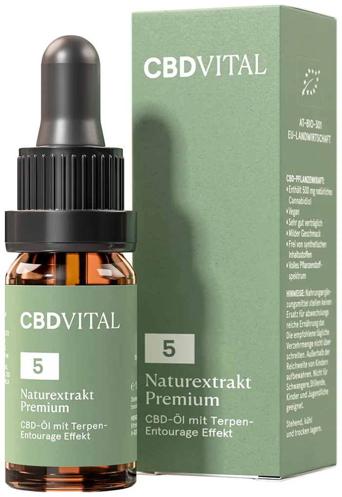 CBD VITAL Huile de CBD Extrait naturel PREMIUM 5% - 10 ml