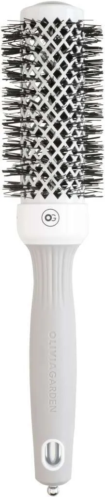 Olivia Garden Expert Blowout Shine Brosse ronde blanc & gris
